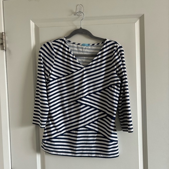 COPY - J. McLaughlin Layered Striped Top - Picture 2 of 9
